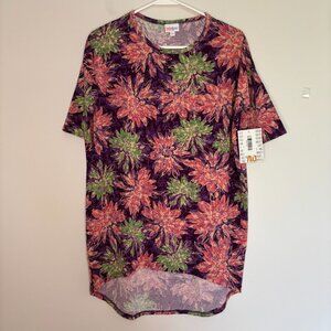 LULAROE NEW Irma Women's XS Purple Pink Green Floral Comfy Stretch